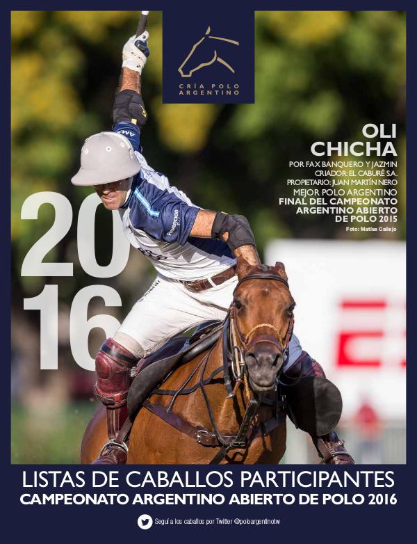Listas Raza Polo Argentino Campeonato Argentino Abierto de Polo 2016