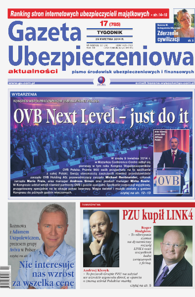 Gazeta Ubezpieczeniowa - prenumerata nr 17/2014