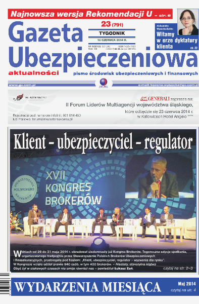 Gazeta Ubezpieczeniowa - wydanie elektroniczne nr 23/2014