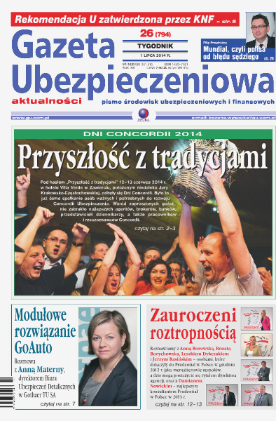 Gazeta Ubezpieczeniowa - prenumerata nr 26/2014