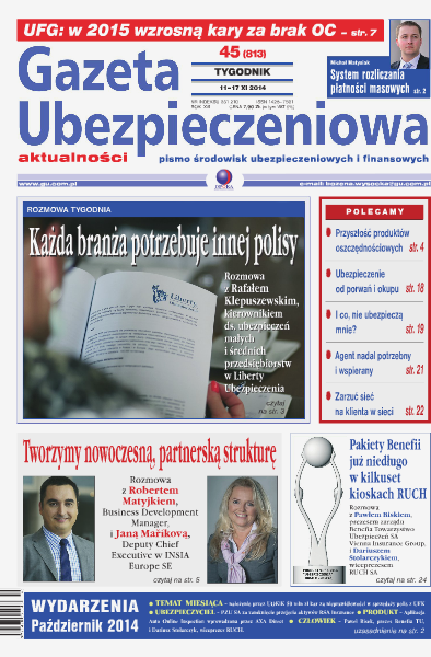 Gazeta Ubezpieczeniowa - wydanie elektroniczne nr 45/2014