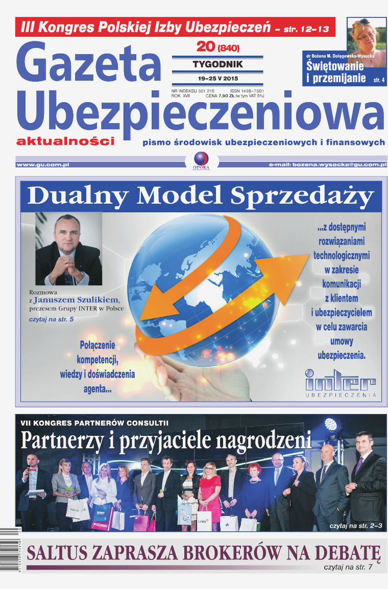 Gazeta Ubezpieczeniowa - wydanie elektroniczne nr 20/2015