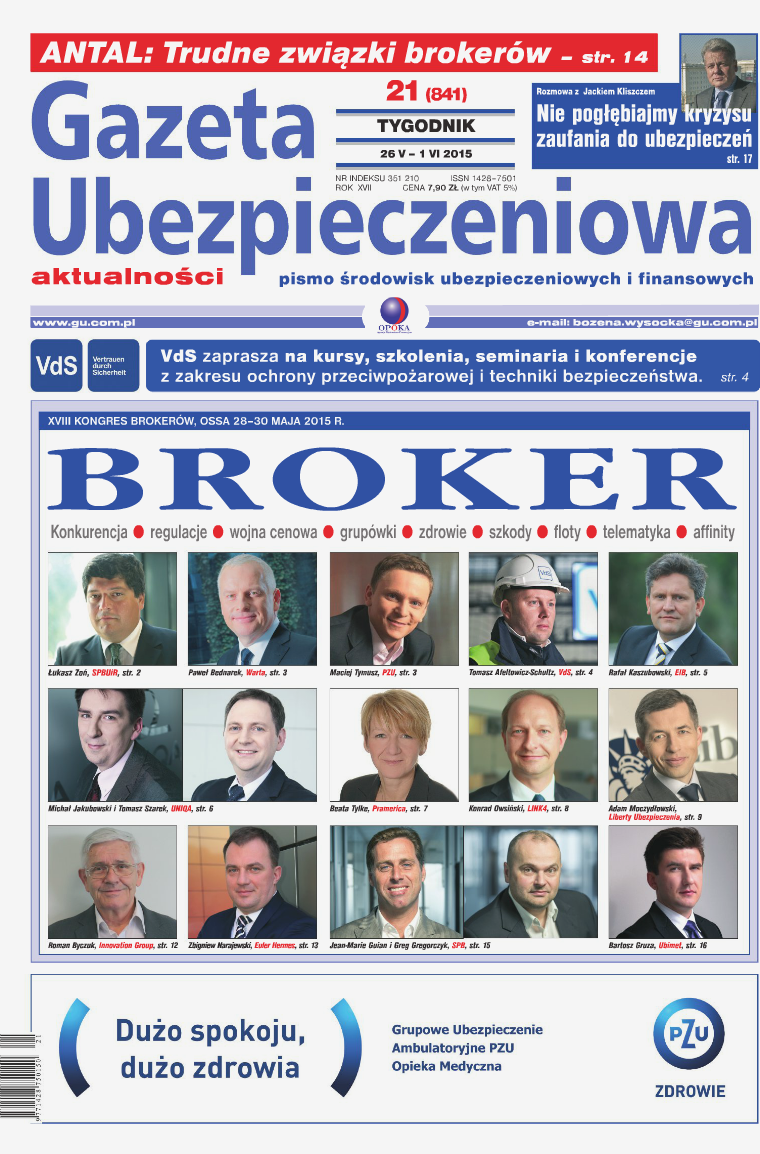 Gazeta Ubezpieczeniowa - wydanie elektroniczne nr 21/2015