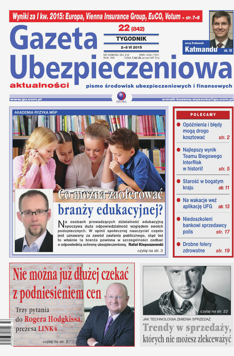 Gazeta Ubezpieczeniowa - wydanie elektroniczne nr 22/2015