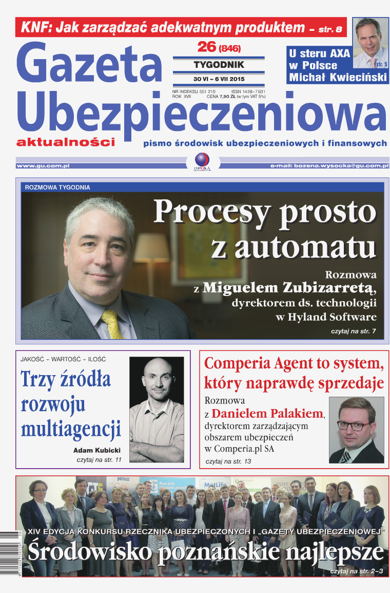 Gazeta Ubezpieczeniowa - wydanie elektroniczne nr 26/2015
