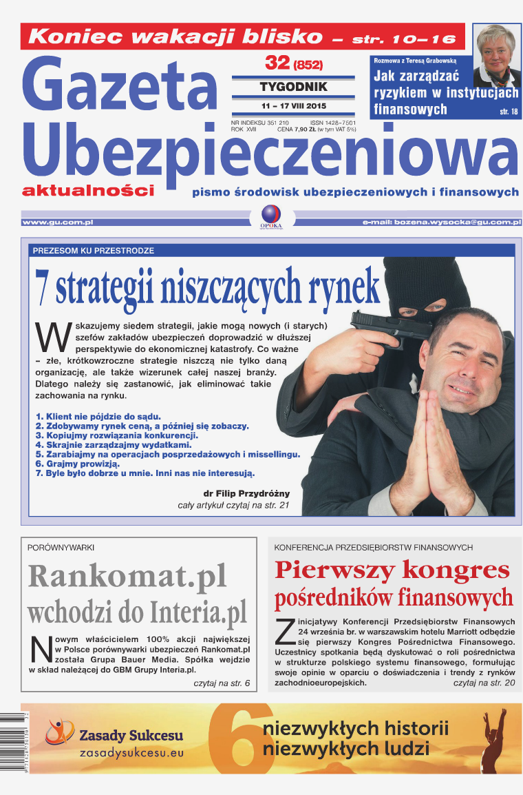 Gazeta Ubezpieczeniowa - wydanie elektroniczne nr 32-2015
