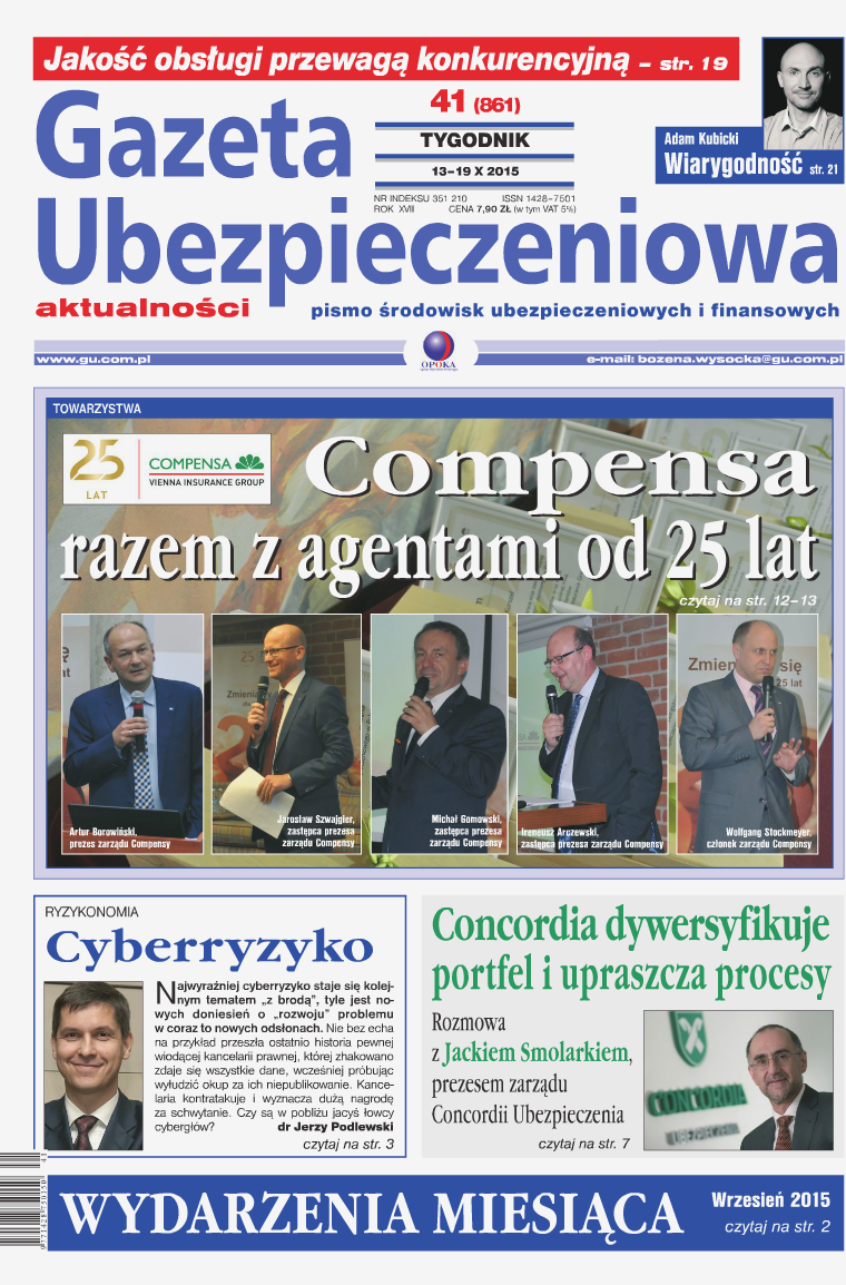 Gazeta Ubezpieczeniowa - wydanie elektroniczne nr 41-2015