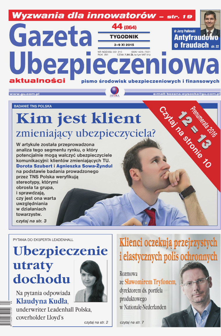 Gazeta Ubezpieczeniowa - wydanie elektroniczne nr 44-2015