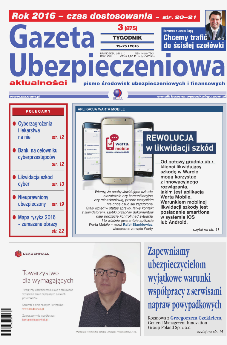 Gazeta Ubezpieczeniowa - wydanie elektroniczne nr 3-2016