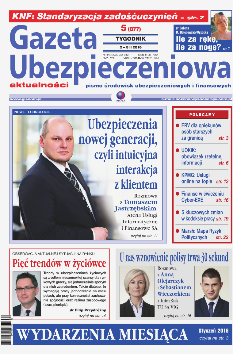 Gazeta Ubezpieczeniowa - wydanie elektroniczne nr 5-2016