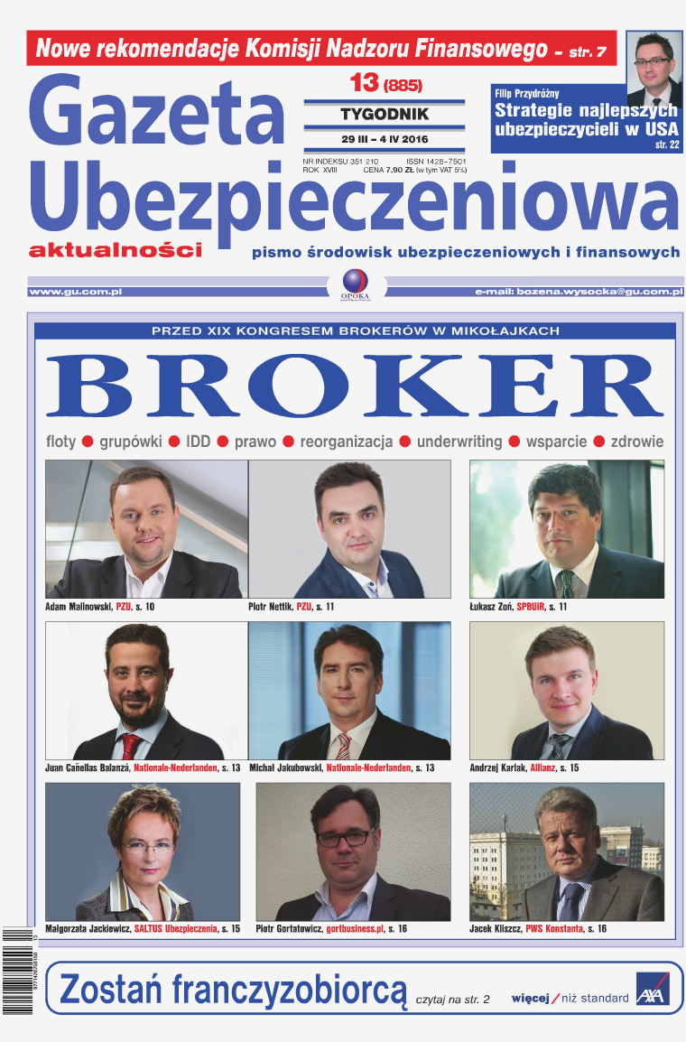 Gazeta Ubezpieczeniowa - wydanie elektroniczne nr 13-2016