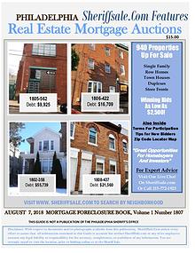 Philadelphia's August 2018 foreclosure Listing