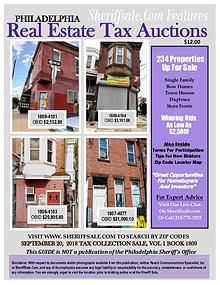 September 20 Philadelphia Tax Auction Color Photo Guide