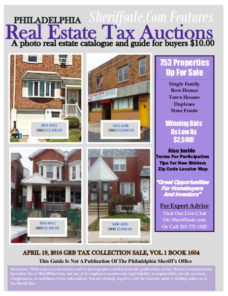 Guide To Buying April Tax Sale Properties Philadelphia Guide To Buying April Tax Sale Properties Ph