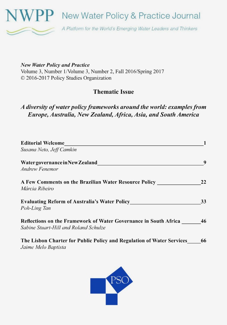 New Water Policy and Practice Issue 3, Number 1, Issue 3, Number 2
