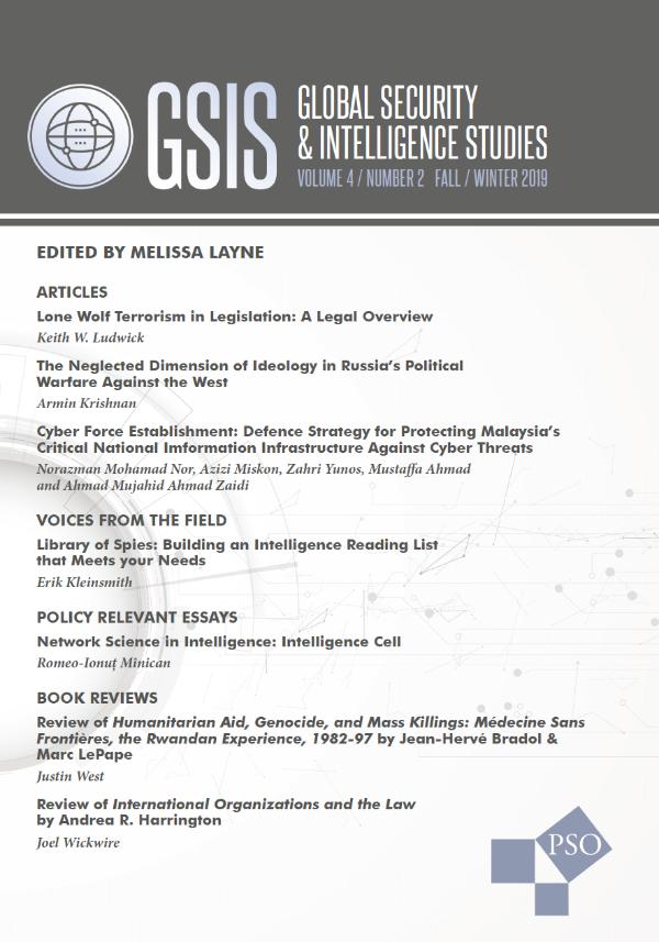Global Security and Intelligence Studies Volume 4, Number 2, Fall/Winter 2019