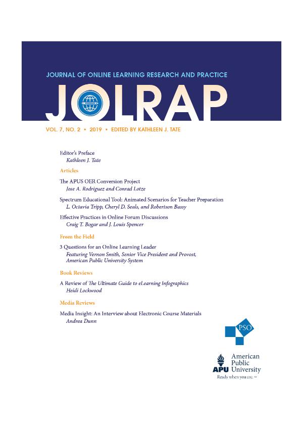 Journal of Online Learning Research and Practice Volume 7, Number 2, 2019