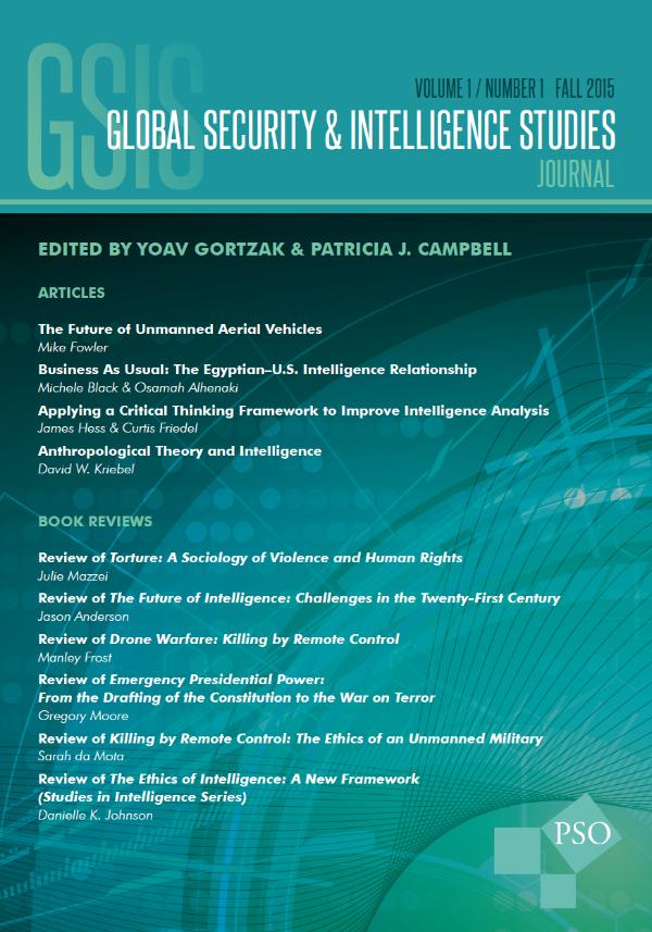 Global Security and Intelligence Studies Volume 1, Number 1, Fall 2015