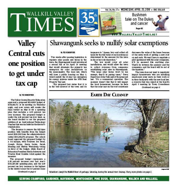 Wallkill Valley Times Apr. 25 2018