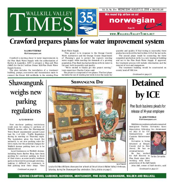 Wallkill Valley Times Aug. 22 2018