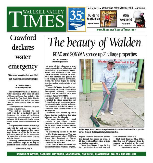 Wallkill Valley Times Sept. 26 2018