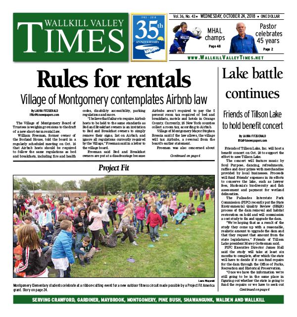 Wallkill Valley Times Oct. 24 2018