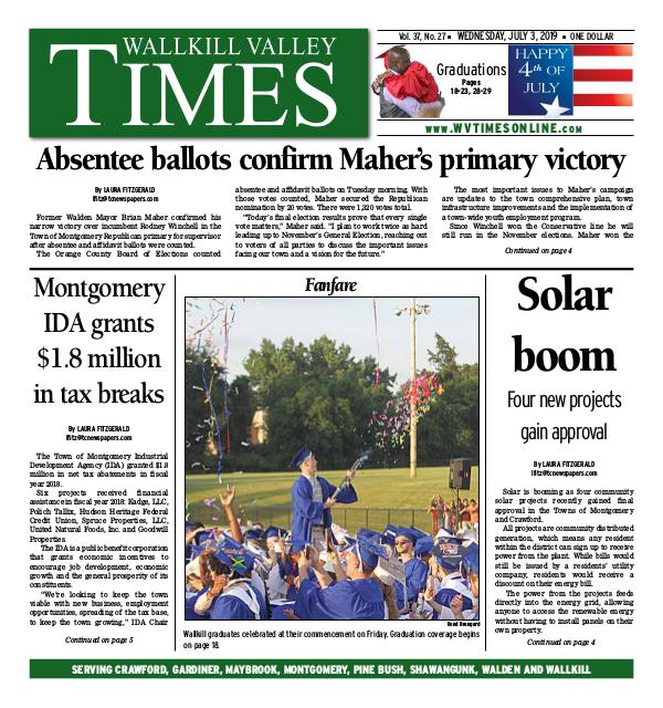 Wallkill Valley Times July 03 2019