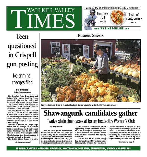 Wallkill Valley Times Oct. 16 2019