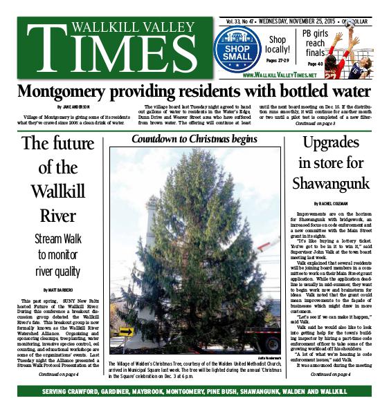 Wallkill Valley Times Nov. 25 2015