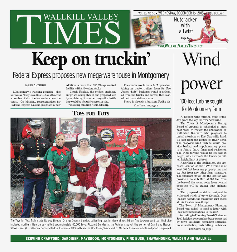 Wallkill Valley Times Dec. 16 2015