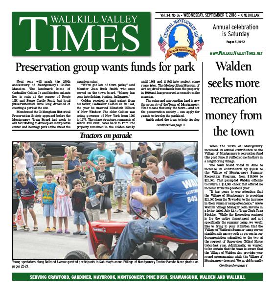 Wallkill Valley Times Sep. 07 2016