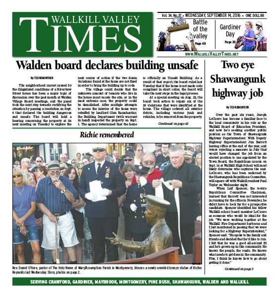 Wallkill Valley Times Sep. 14 2016