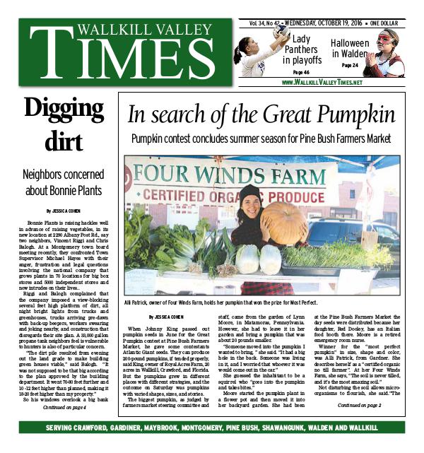 Wallkill Valley Times Oct. 19 2016