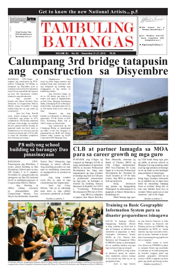Tambuling Batangas Publication November 21-27, 2018 Issue
