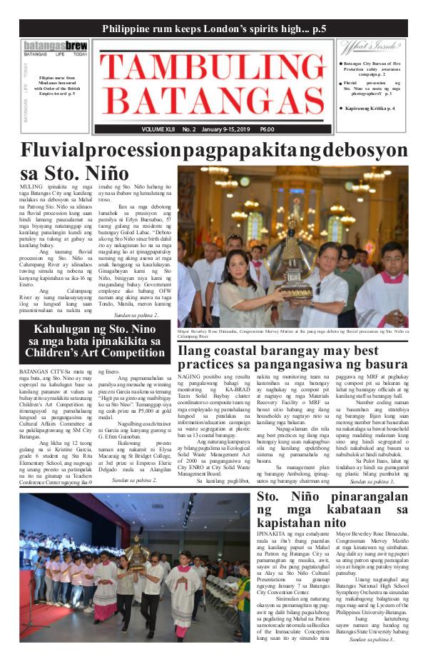 Tambuling Batangas Publication January 09-15, 2019 Issue