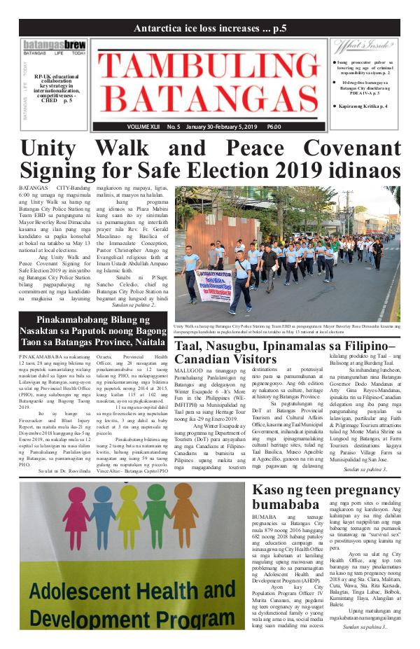 Tambuling Batangas Publication January 30-February 05, 2019