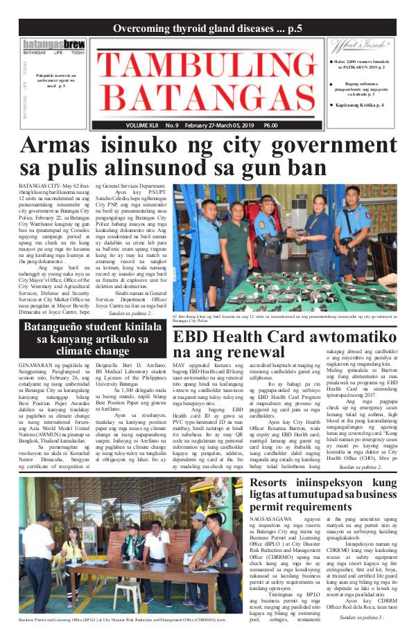 Tambuling Batangas Publication February 27-March 05, 2019 Issue