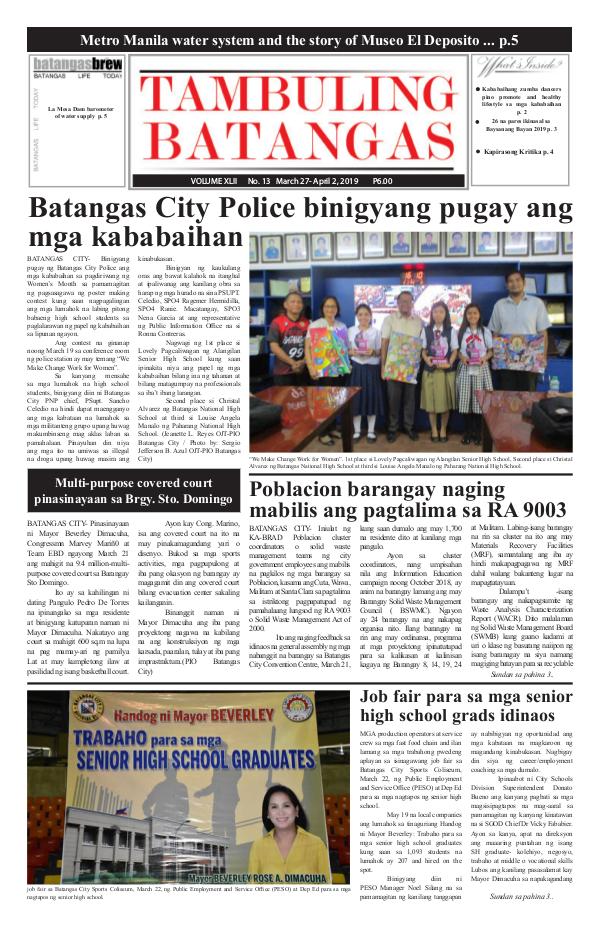 Tambuling Batangas Publication March 27-April 02, 2019