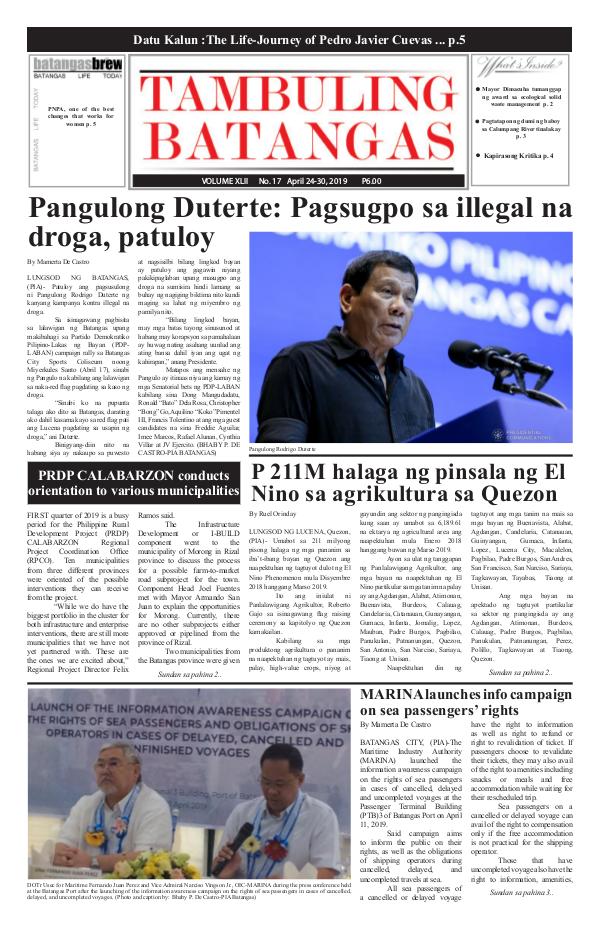 Tambuling Batangas Publication April 23-30, 2019 Issue