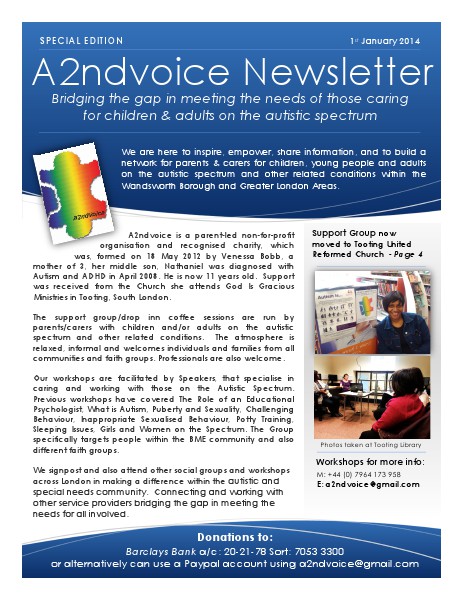A2ndvoice - Autism Spectrum Disorder Special Edition January 2014