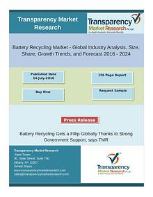 Global Battery Recycling Market: Awareness for Energy Conservation Te