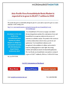 Asia-Pacific Urea Formaldehyde Resin Market is Expected to to grow to