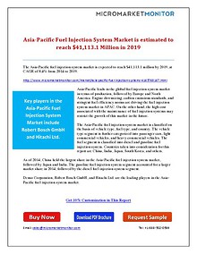 Asia-Pacific Fuel Injection System Market is Estimated to Reach $41,1