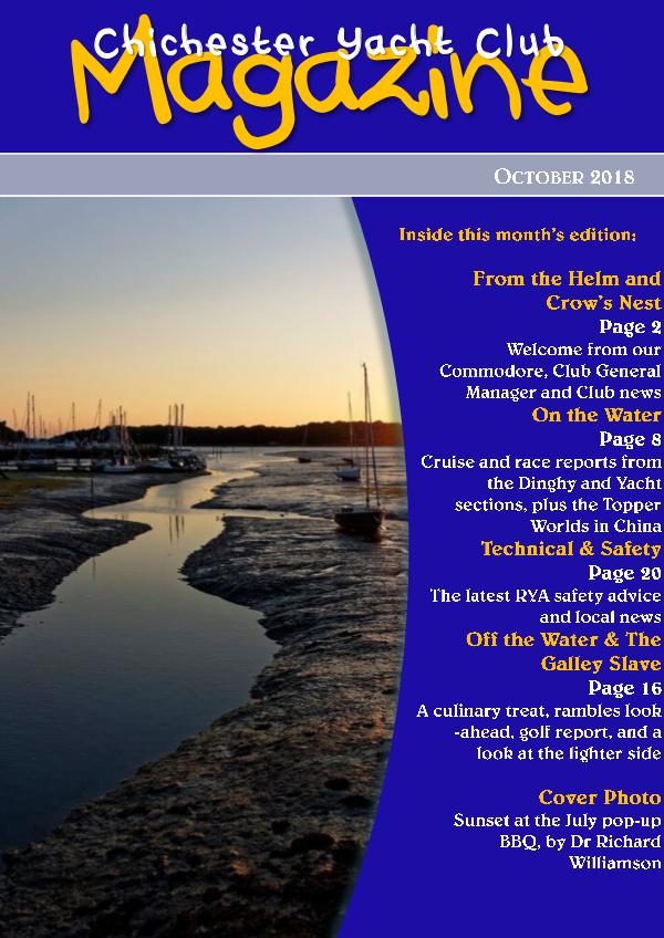 Chichester Yacht Club Magazine October 2018