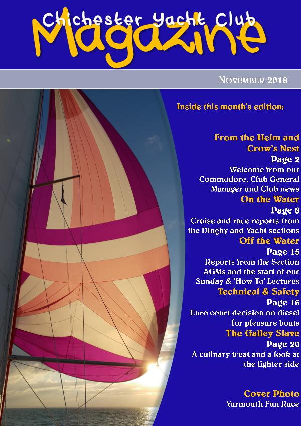 Chichester Yacht Club Magazine November 2018