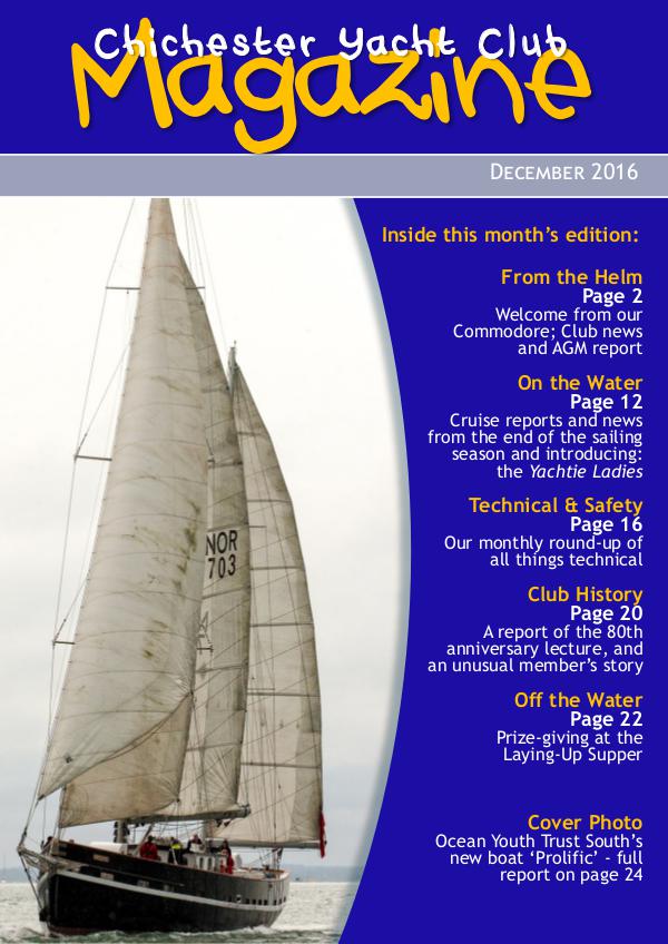 Chichester Yacht Club Magazine December 2016