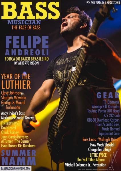 Bass Musician Magazine August 2016, 9th Anniversary Issue