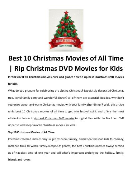 Best Christmas Movies/Songs Best 10 Christmas Movies of All Time
