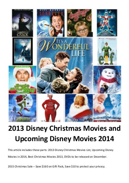 Disney Christmas Movies and Upcoming Disney Movies