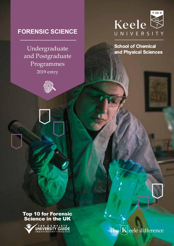 School of Chemical and Physical Sciences brochures Forensic Science brochure 2019